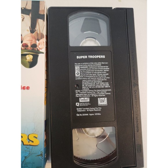 Super Troopers VHS 2003 Jay Chandrasekhar Kevin Heffernan Comedy - Picture 3 of 3
